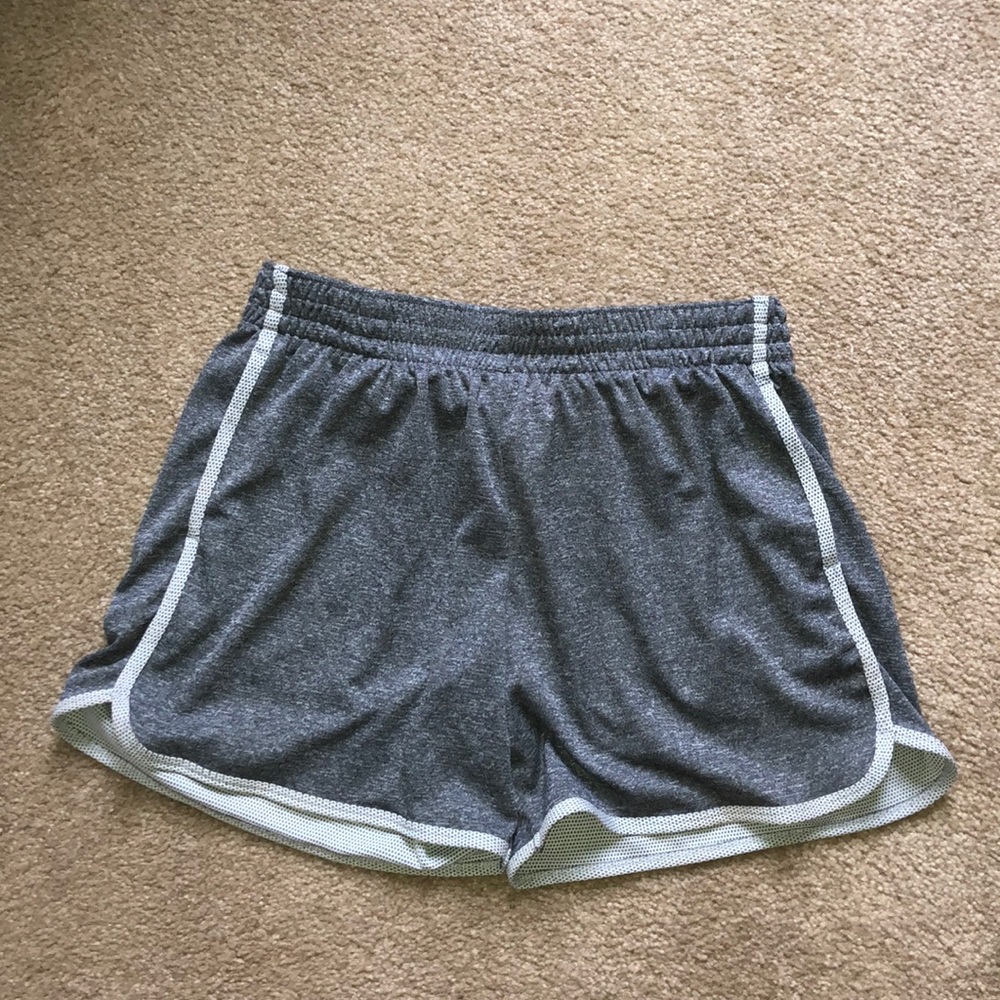 champion polyester gray athletic shorts